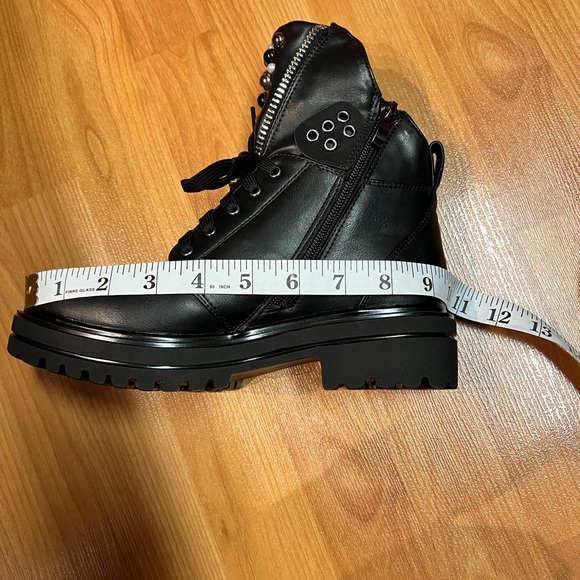 NWOT - Pearl Décor Combat Boots (Size 6 / US 6.5) * Black - Picture 8 of 11